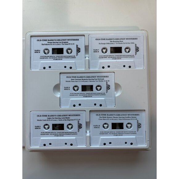 Old Time Radio's Greatest Mysteries 20 Audio Cassette Set 60 Programs 30 Hours B - Picture 2 of 6